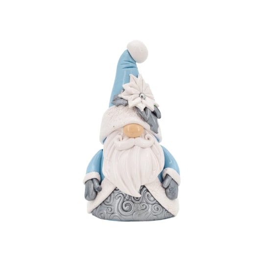 Gnome Holiday Figurines | Multiple Designs | Clay Art Originals Blue Suit