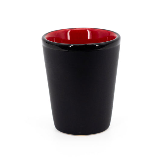 Nebraska Shot Glass | Black and Red Ceramic | Customizable | RCK Creations & More
