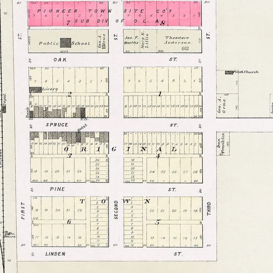 Vintage Map of Colon, Nebraska 1907 -Not available at Minden location-