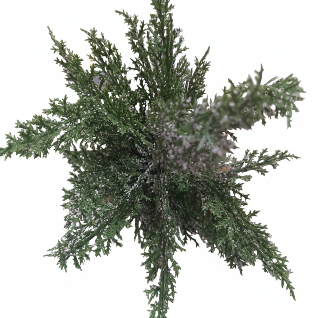 Snowy Mini Cedar Tree with Burlap Base, 11.5"