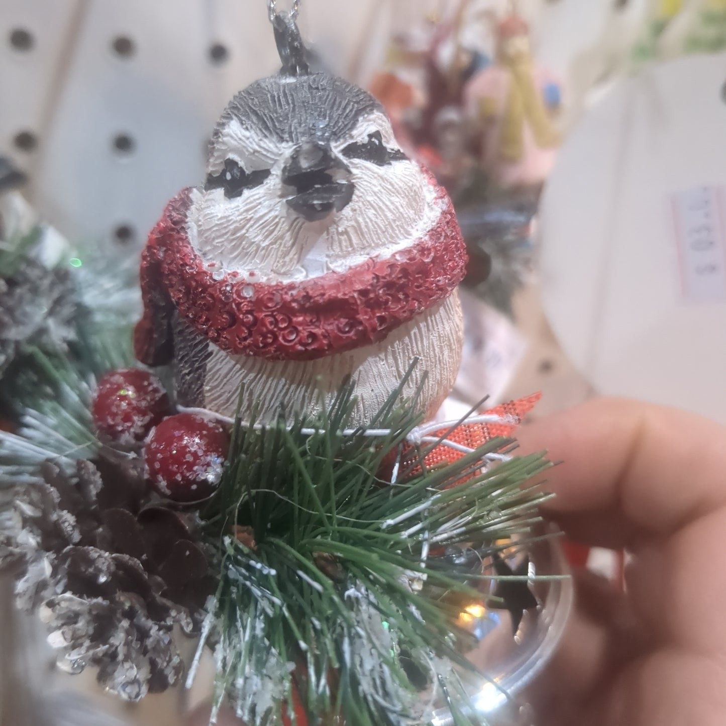 Bird on Bell Ornament obb1