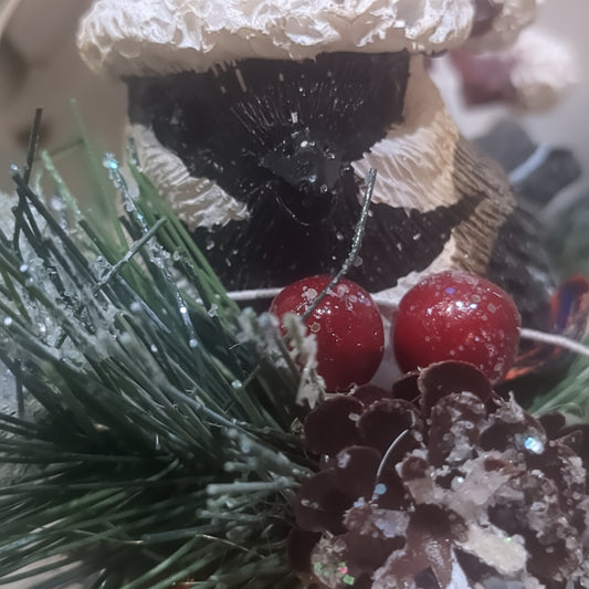 Black and Tan Bird on Bell Ornament obb2