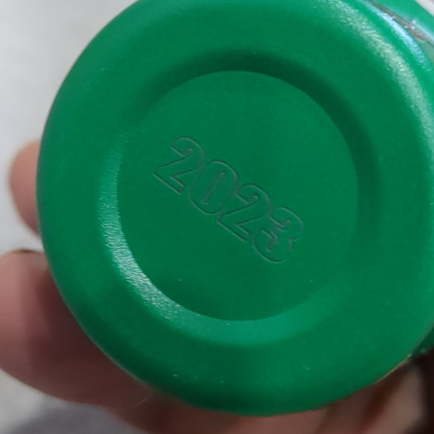 Shot Glass 3 oz Stainless Steel or Mini Tumbler for Dolls Green with Raised Christmas Symbols dated 2023 CLEARANCE sg1