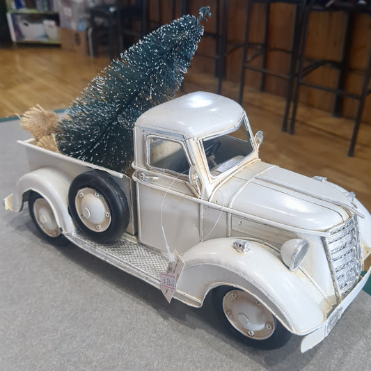 White metal truck