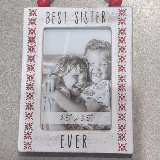 Best Sister Ever Photo Frame Ornament pf8