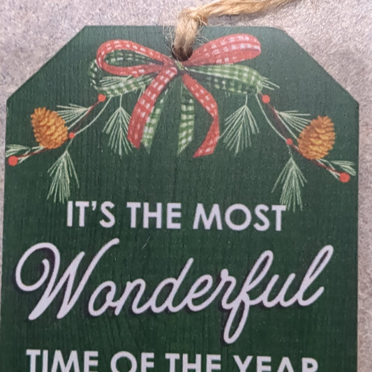 Tag ornaments it's the most wonderful time of the year to7