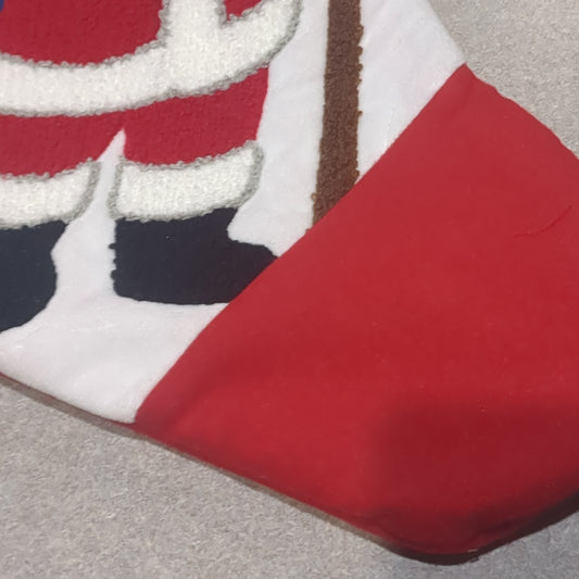 Stocking red cuff and Santa