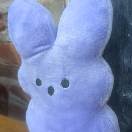Plush colorful Easter bunny marshmallow lavender