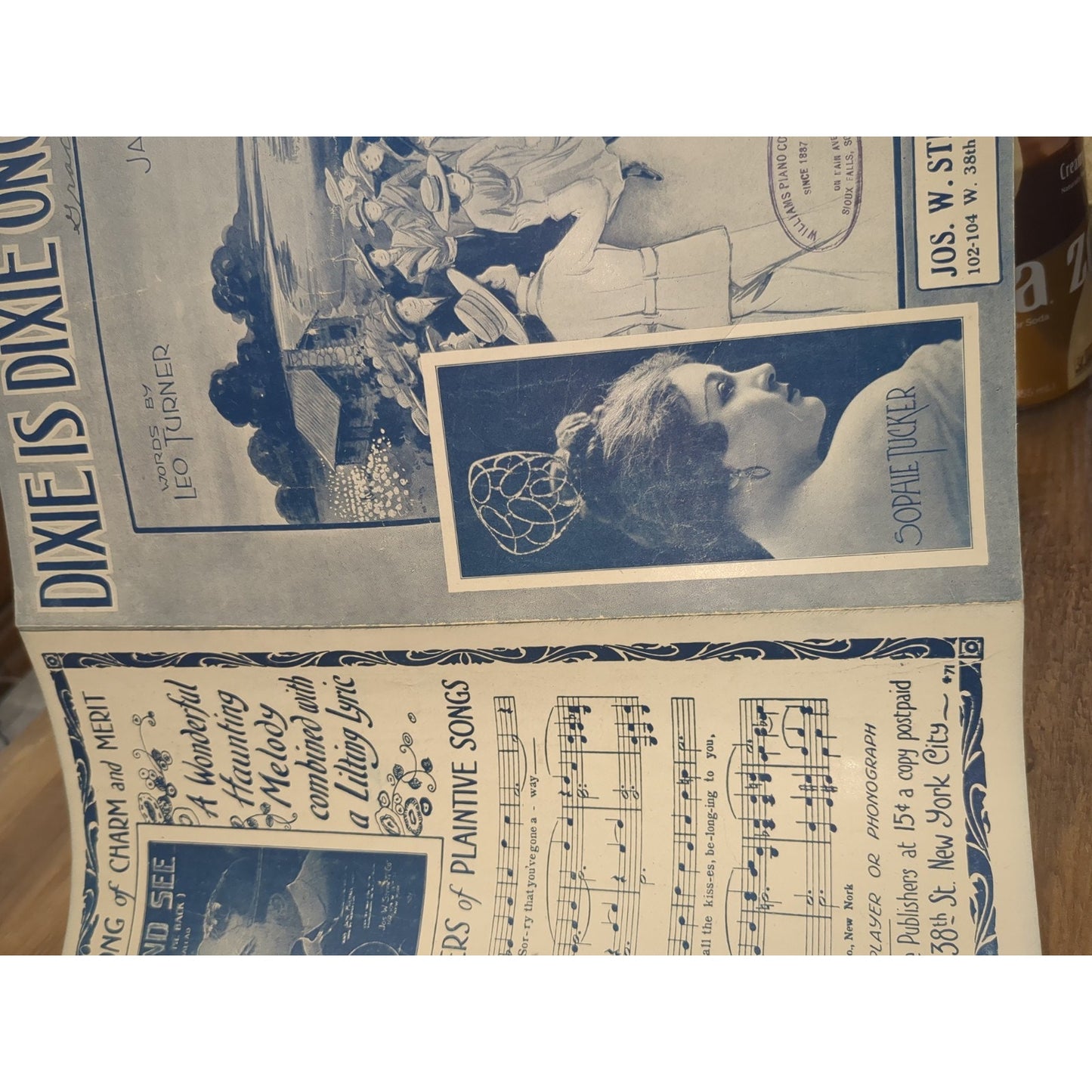 Antique Sheet Music Dixie is Dixie Once More 1919 Leo Turner & James Karp