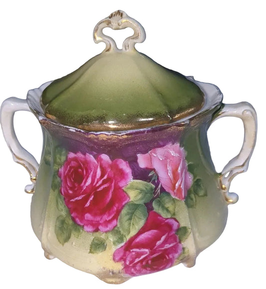 Vintage Porcelain Sugar Dish with Lid PT Germany