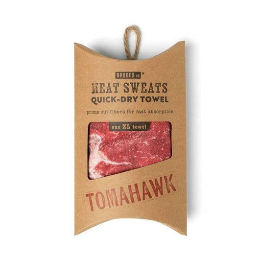 One Funny Towel from Meat Sweats Quick-Dry, Towel looks like Tomahawk Steak Gift Idea. Ft2