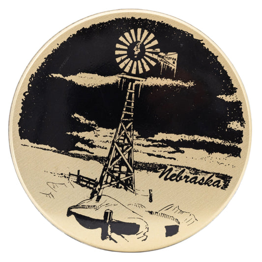 Nebraska Windmill Tin | Black & Gold | 7 X 2.5 | GROW Nebraska