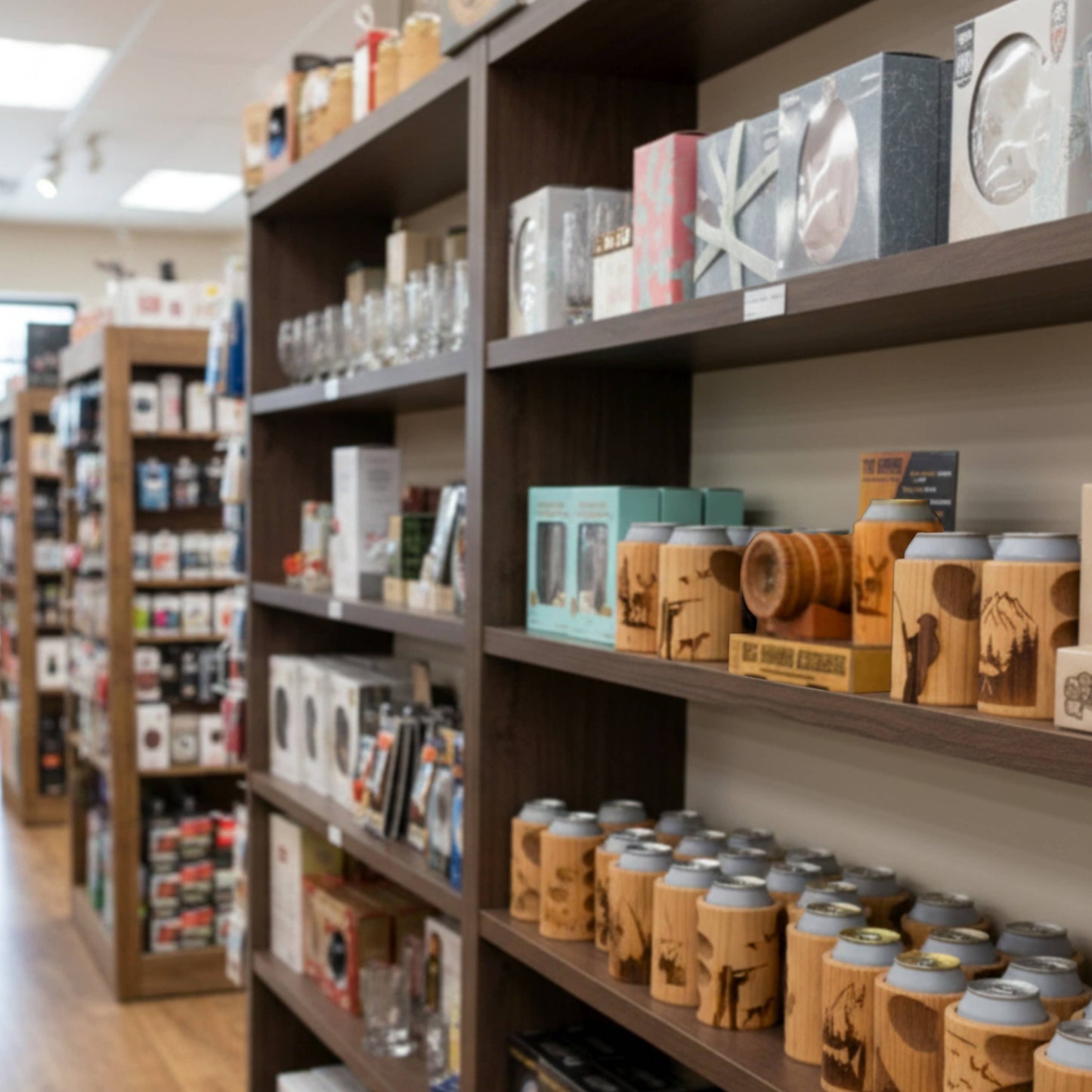 Wooden Beer Koozie Hand Carved and Engraved Outdoor Hunter Dog Huntint Engraving kz1