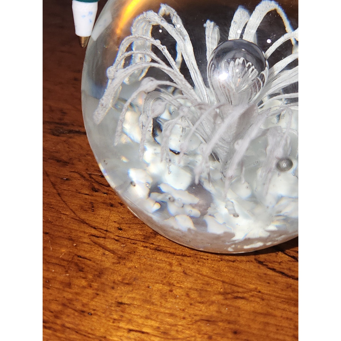 Copied - Vintage paperweight ring holder glass pw1
