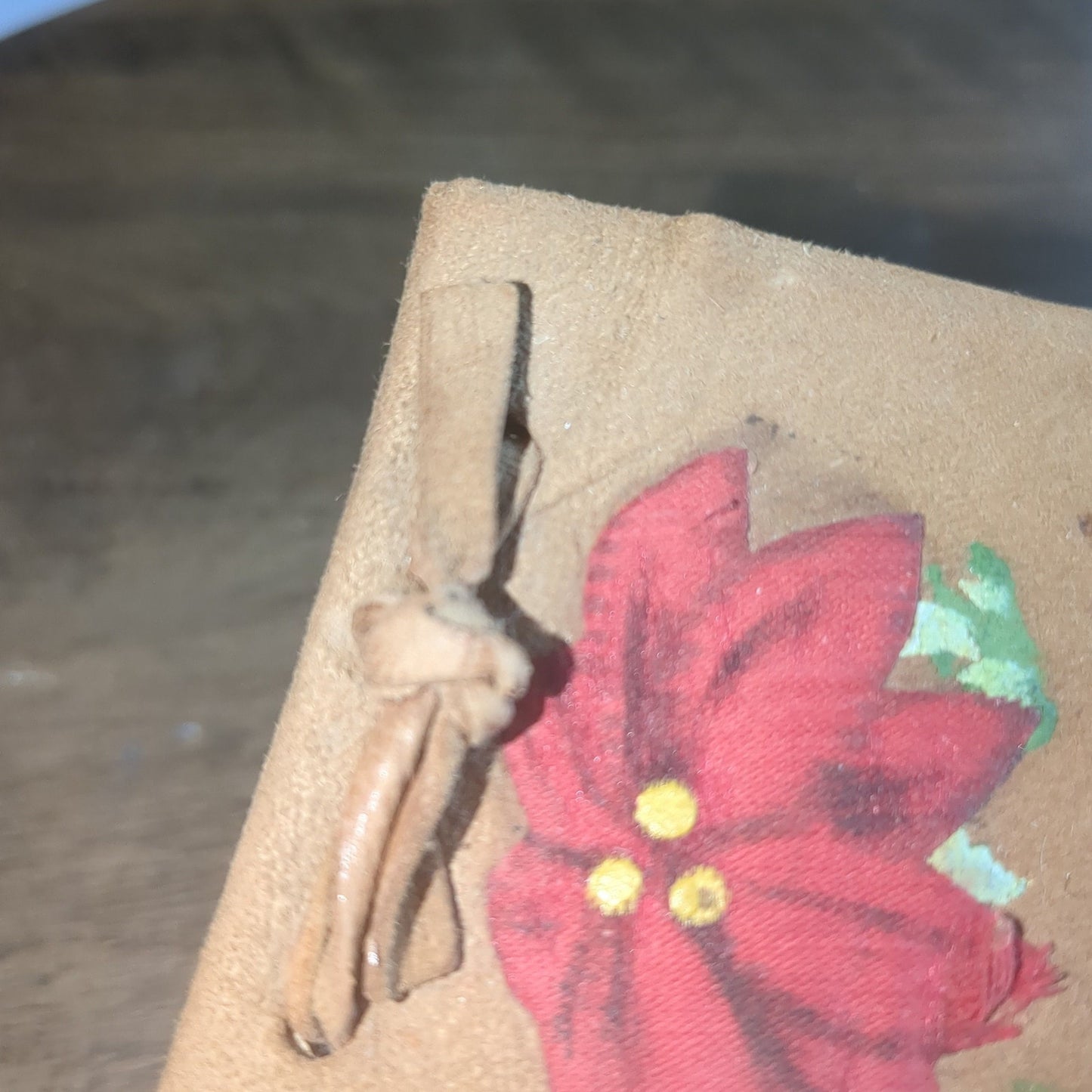 vintage handmade leather address book
