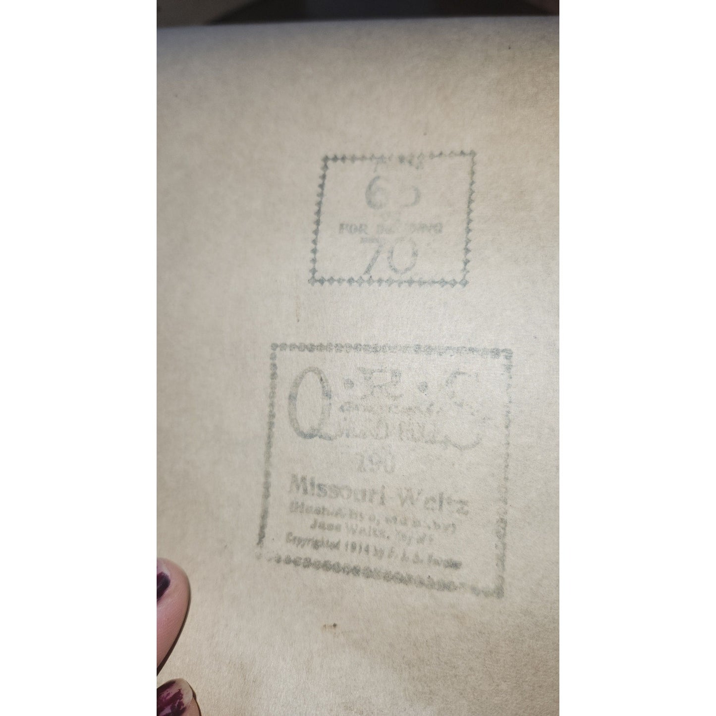 Vintage Player Piano Roll QRS "Missouri Waltz" Frank Milne