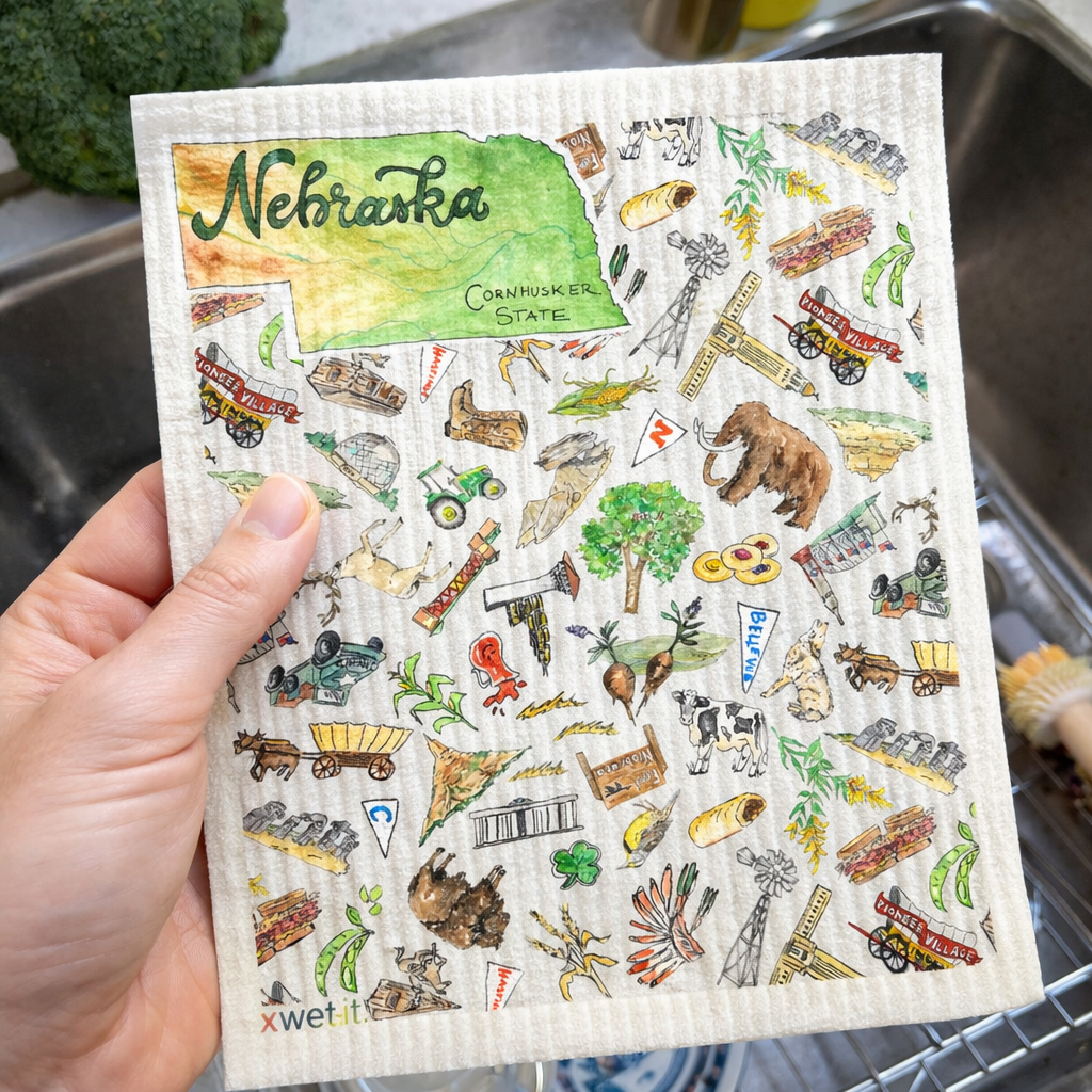 Nebraska Wet-it Swedish Dish Cloth x Pippa