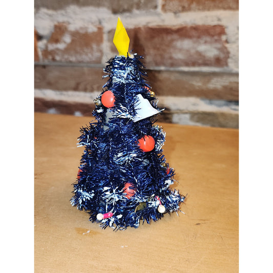 Vintage Bottle Brush Tree from 1950's Made in Japan Winking Merry Lite. Bulbs Glow UV light AS IS no lights no base bbt4