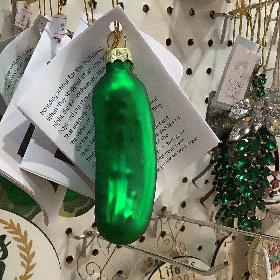 glass pickle ornament