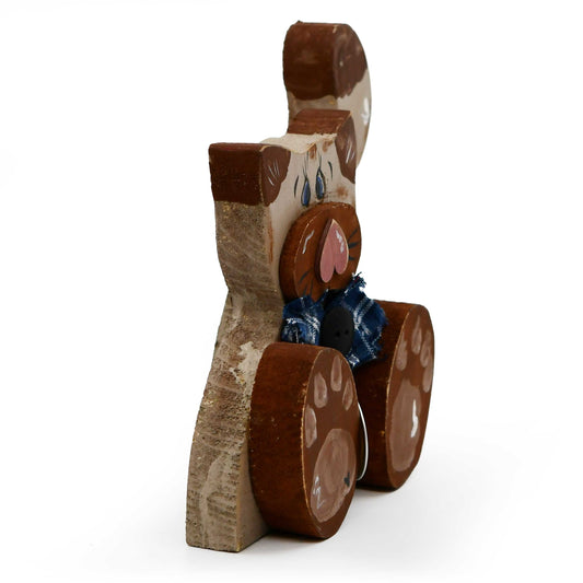 Wooden Cat Decoration Rustic Wooden Decoration | 4" x 5" | Multiple Designs | The Painted Attic