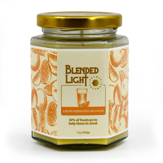 Freeze Squeezed Oranges Scented Candle | Multiple Sizes | Blended Light 7 oz.