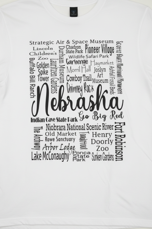Unisex Nebraska Landmarks T-shirt white