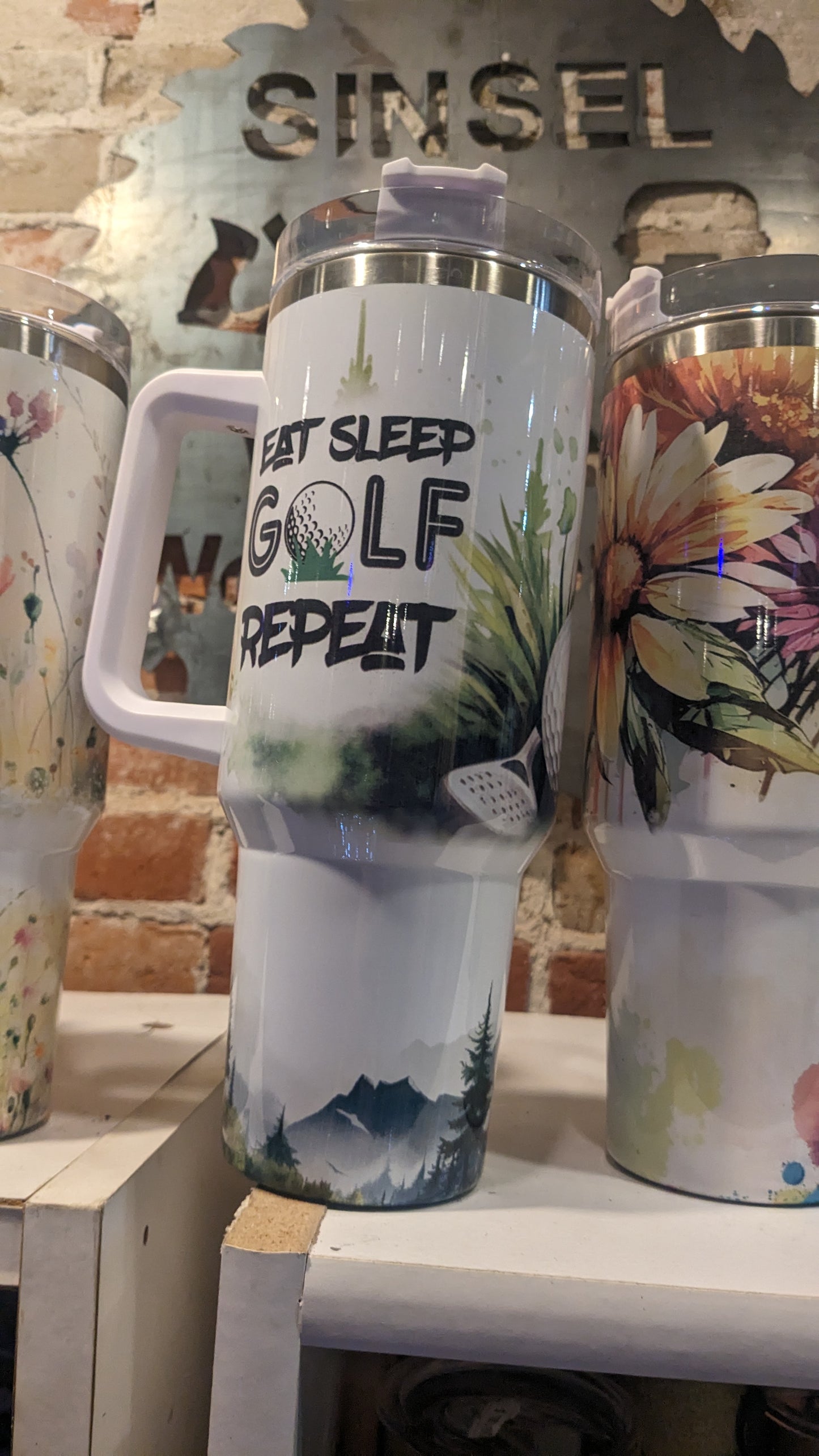 Custom Order 40 Oz Traveler Tumbler with White handle and Top BLANK