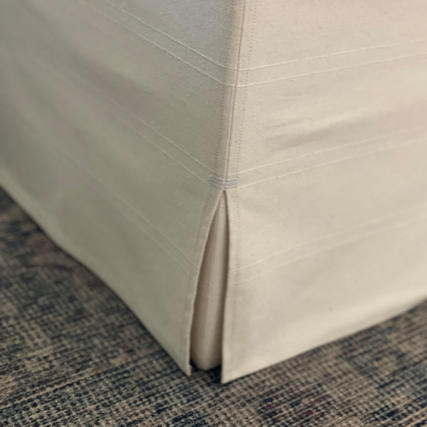 Deluxe Slipcover Upholstered Ottoman