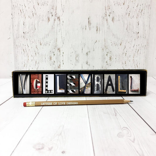Volleyball Word Block | Multiple Sizes & Colors | Letters of Love Designs