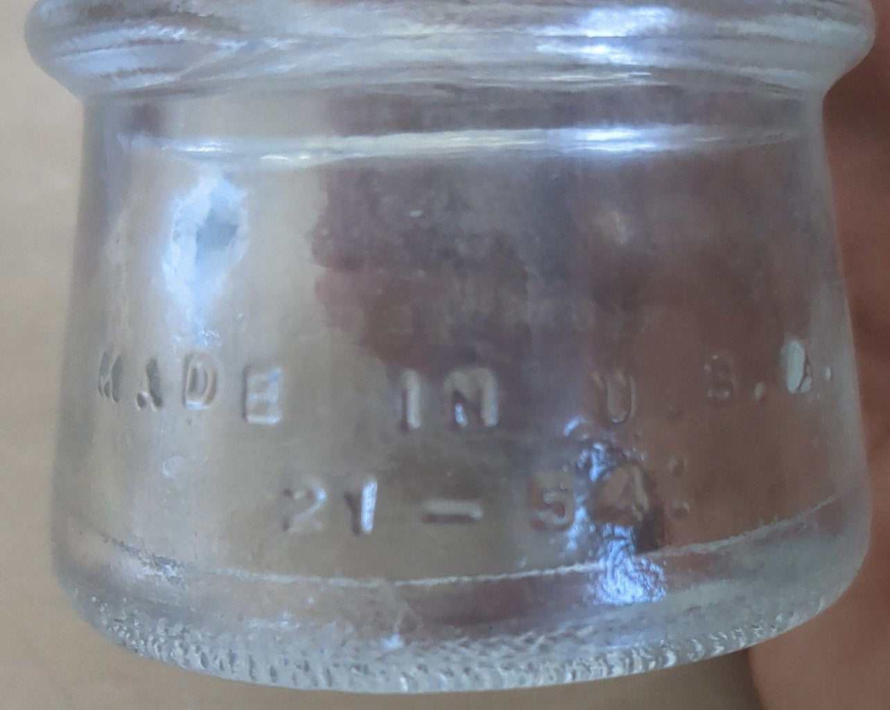 Vintage Insulator Hemingray 10 Clear Glass Made in U.S.A. H610