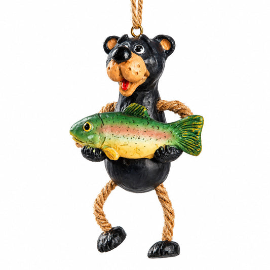 Bear With Fish Ornament | Bert Anderson Collection