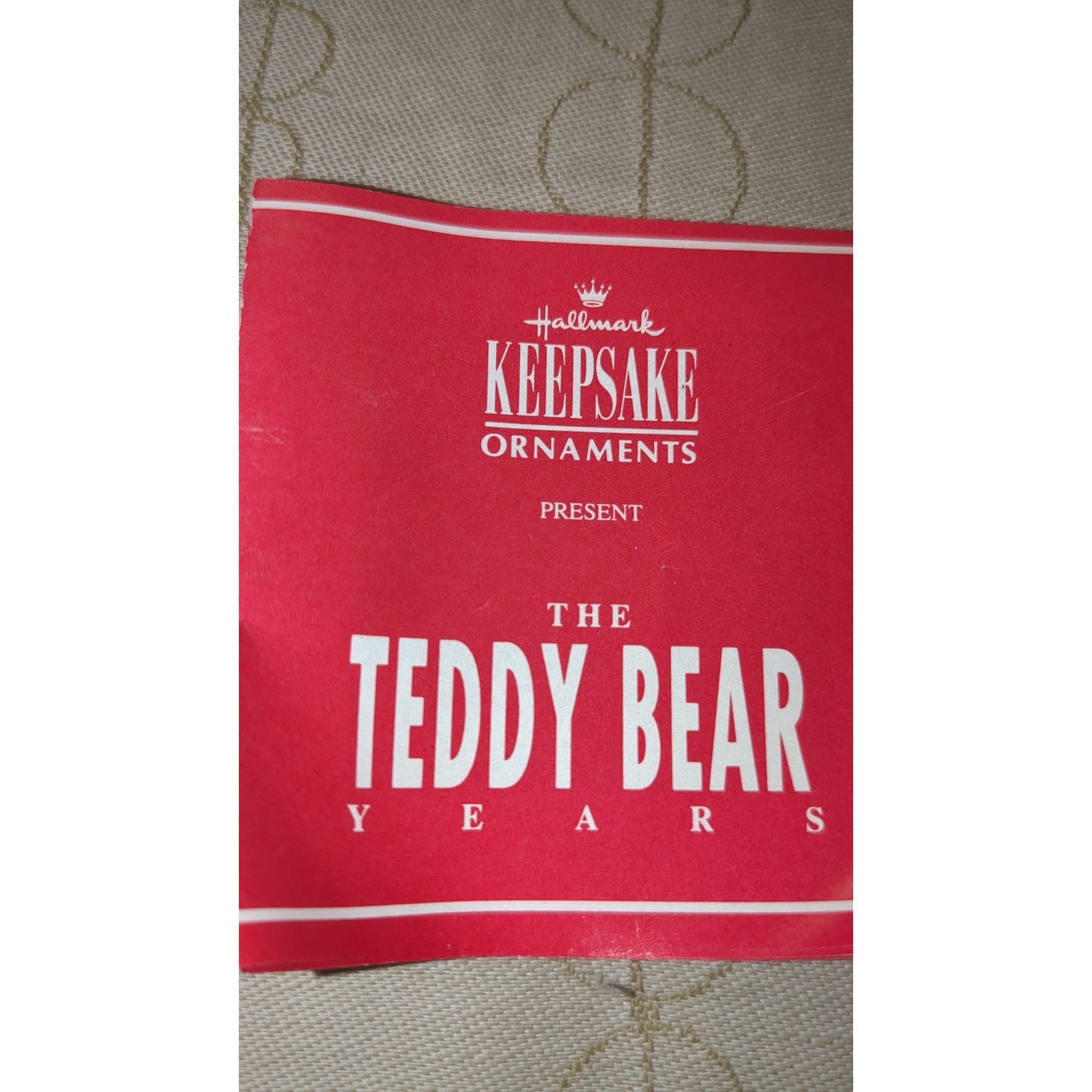 Vintage Hallmark Keepsake Ornament Baby's First Christmas 1990 Bear Handcrafted