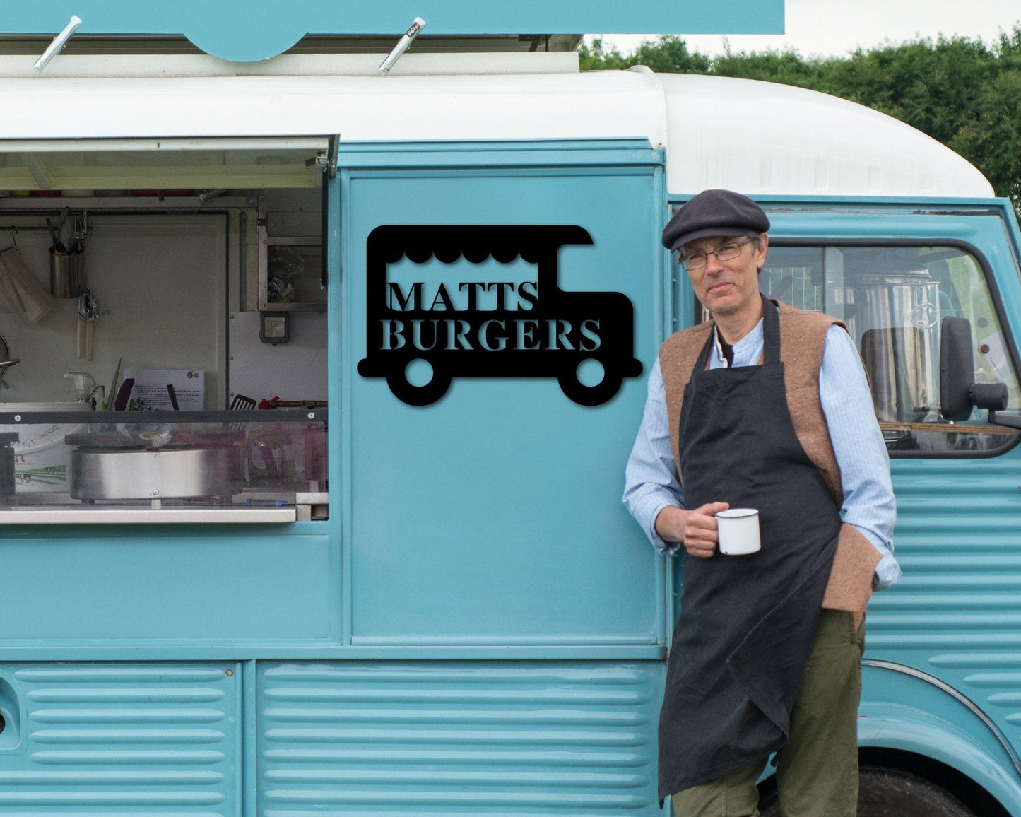 Food Truck Custom Metal Sign