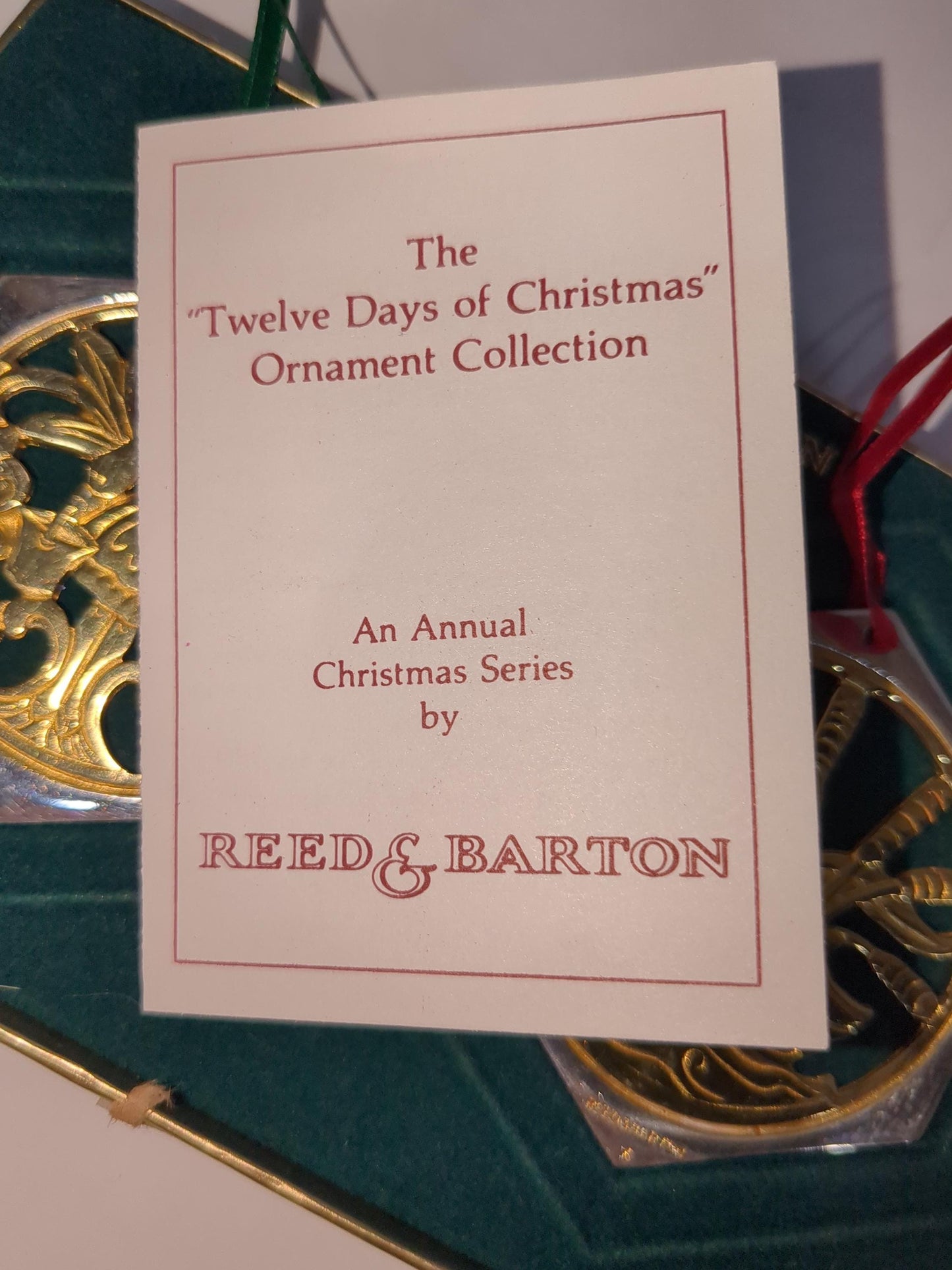 Reed & Barton The 12 Days of Christmas Ornament Collection. Seven Swans a Swimming Eight Maids a Milking