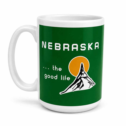 Nebraska The Good Life Mug | 15 oz | Chimney Rock | Nebraska State Historical Society