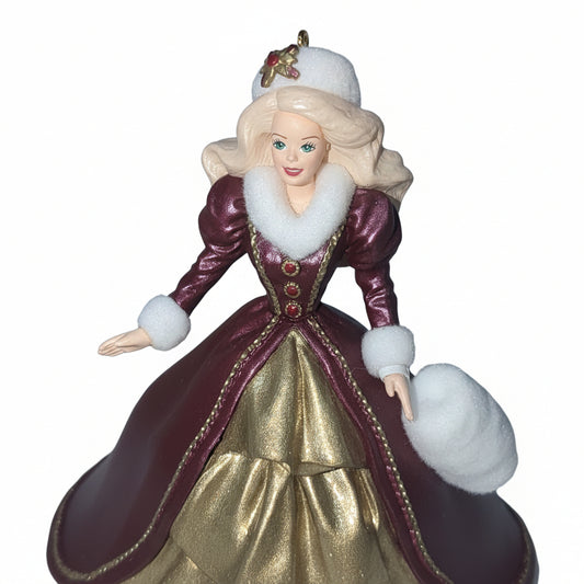 Vintage Hallmark Keepsake Ornament Holiday Barbie 4th in Holiday BARBIE Series 1996 Hob8