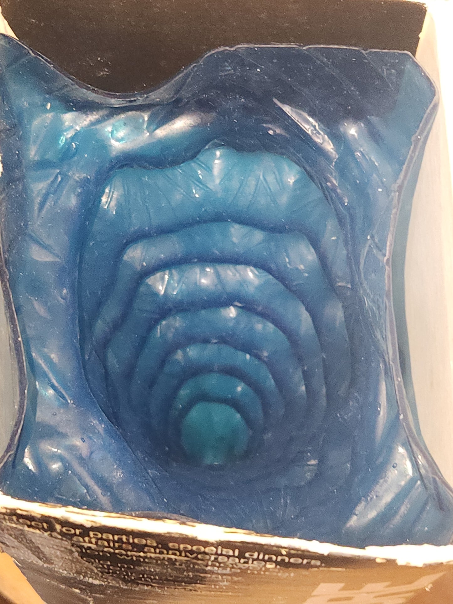 Vintage Christmas Tree Ice Sculpture Mold Blue Silicone 9" Tall im2