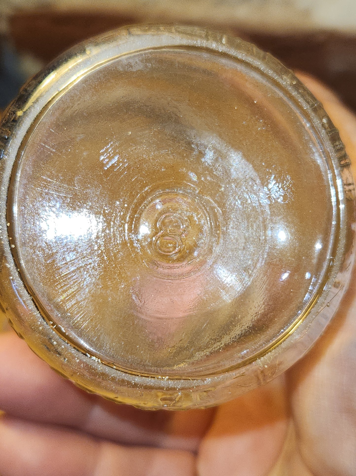 Vintage Milk Bottle Half Pint Clear Glass As Is Chip vmb60