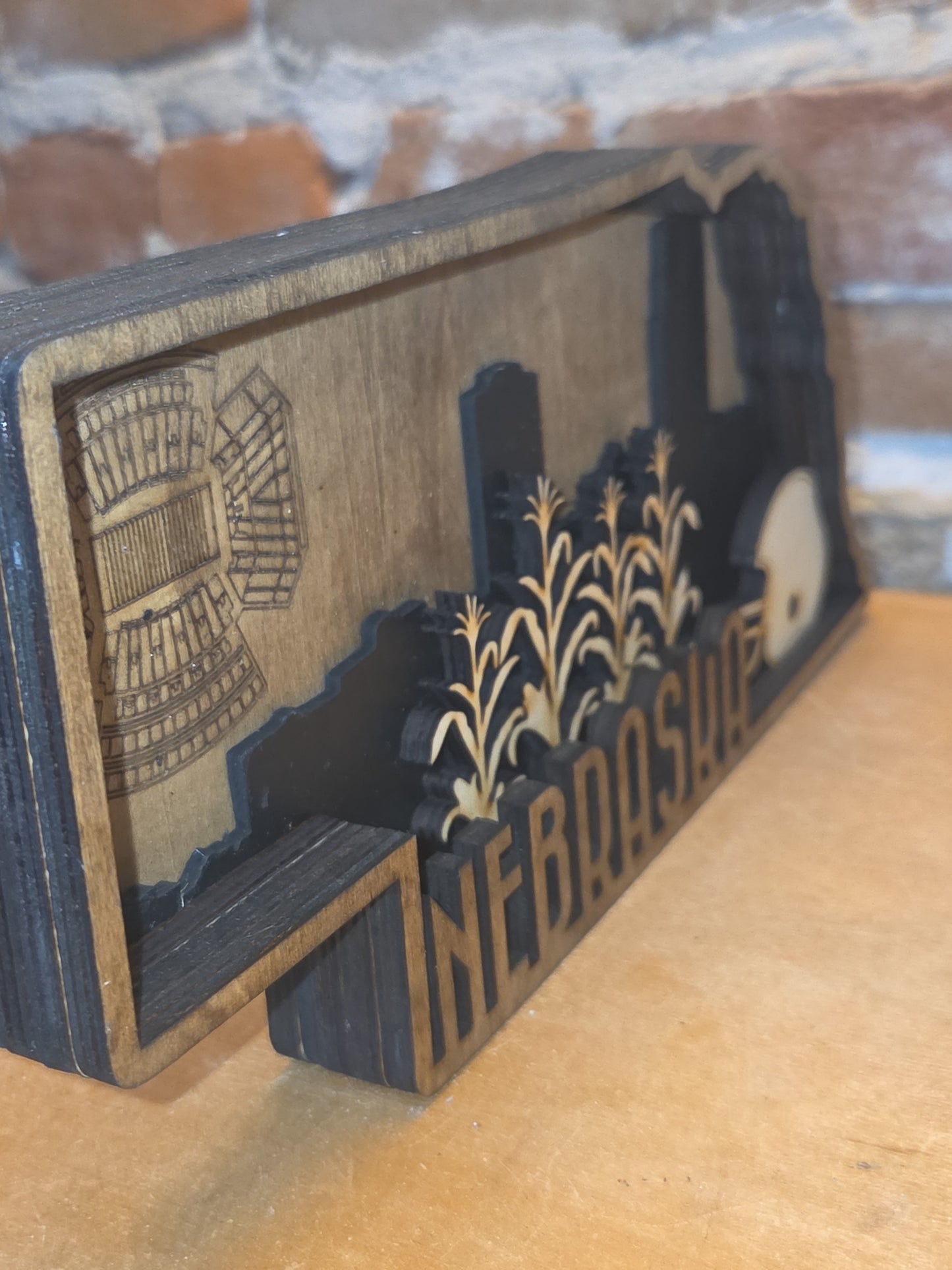 Layered Nebraska Shelf Sitter Larger neb12