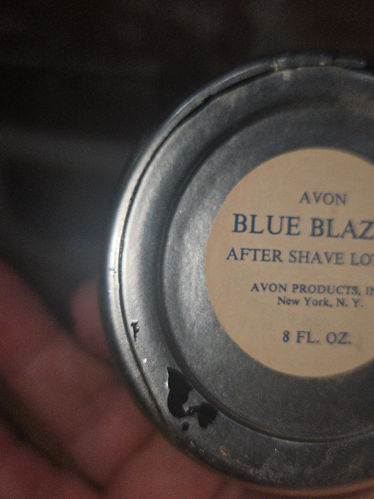 Vintage Avon After Shave Silver Beer Stein Bottle Blue Blazer As Is Paintloss EMPTY