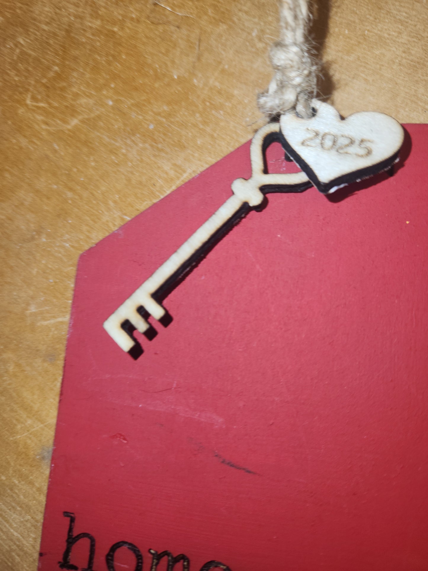 Custom Order Ornament Wooden New House