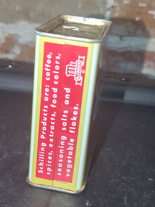 Vintage Tin spice Can Schilling 1950 McCormick AllSpice Kitchen Decor tin364