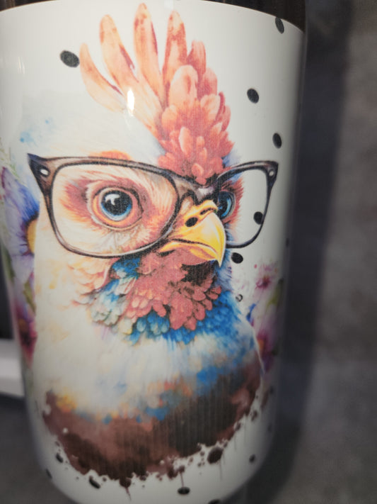 40 Oz Stainless Steel Insulated Tumbler Chicken Lady NOT PERFECT tcl1