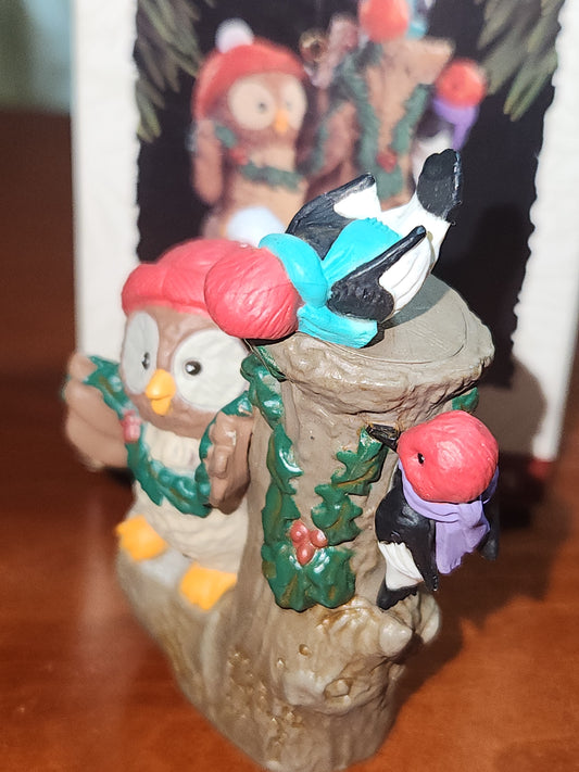 Vintage Hallmark Keepsake Ornament Owliver Owl 3rd in Series 1994 miniature