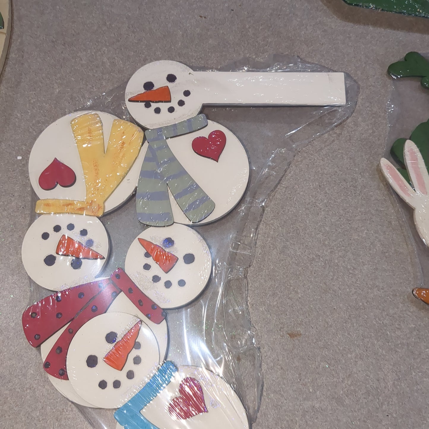 Snowman Winter Insert for Interchangeable Pot Spilling Door Sign *Sign Sold Seperately*