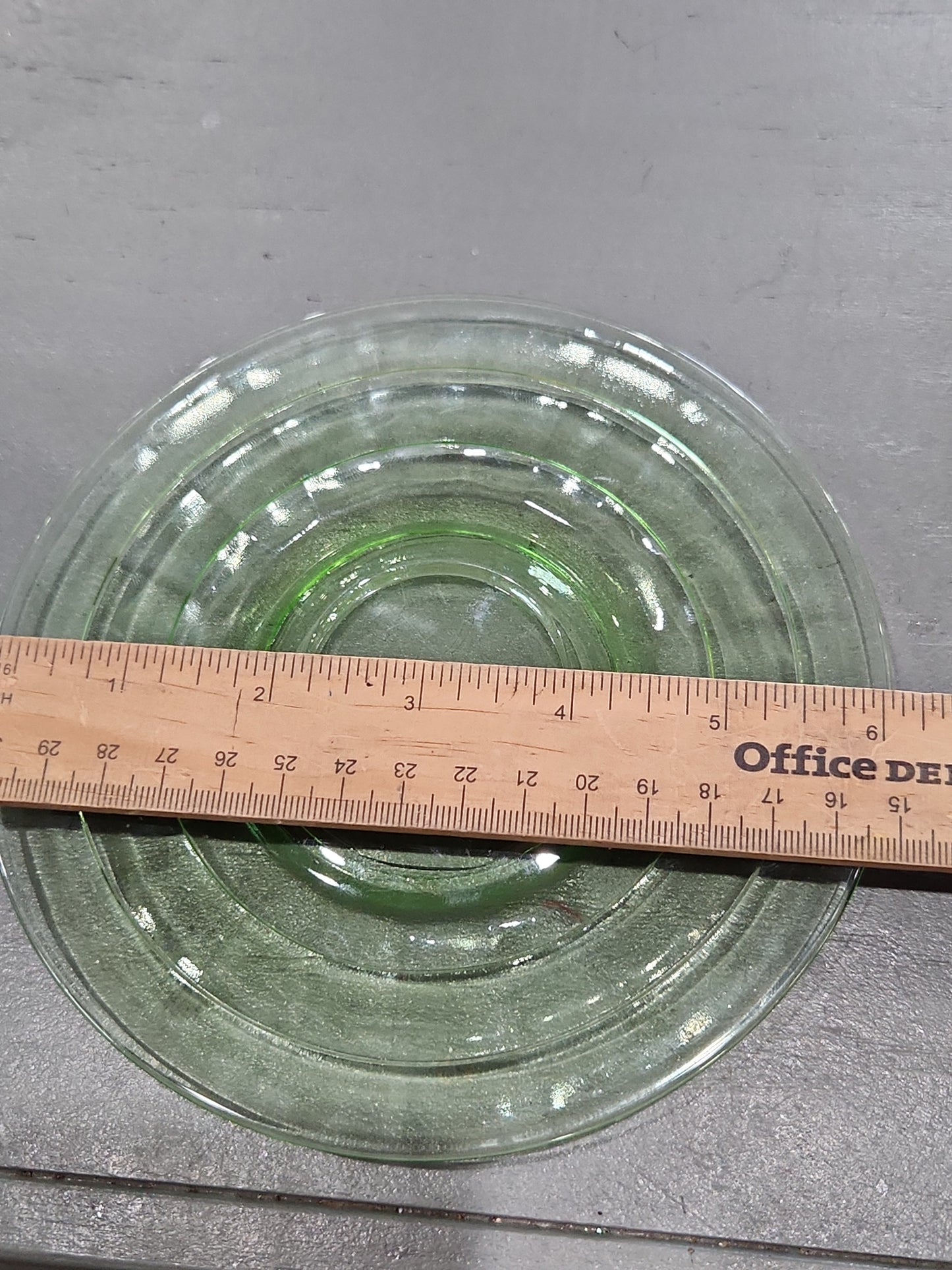 Vintage Uranium Depression Glass Tea Saucer Set of 1 AS IS ug08