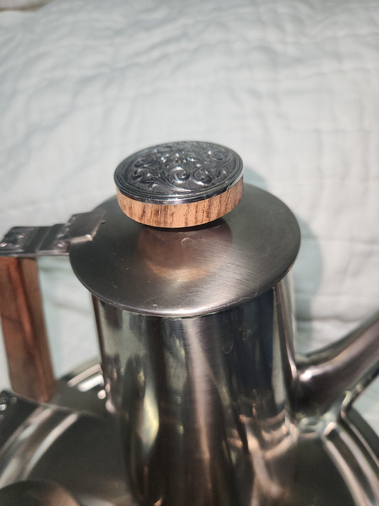 Vintage Stainless Tea Set International Decorator 18-8 pot sugar bowl creamer tray ss298