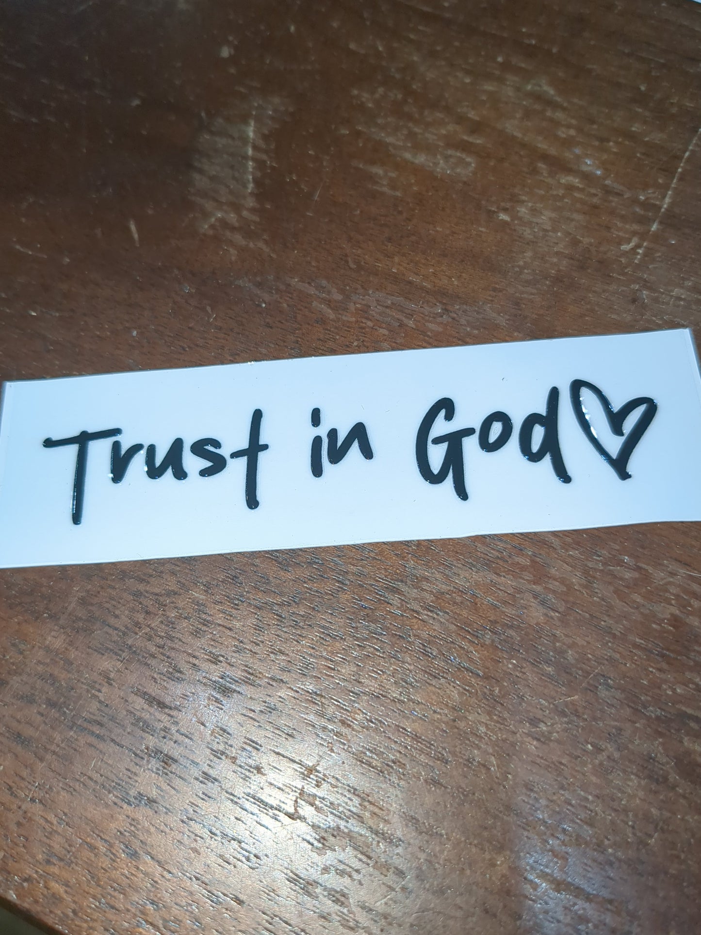 Mirror decal Trust in God d28