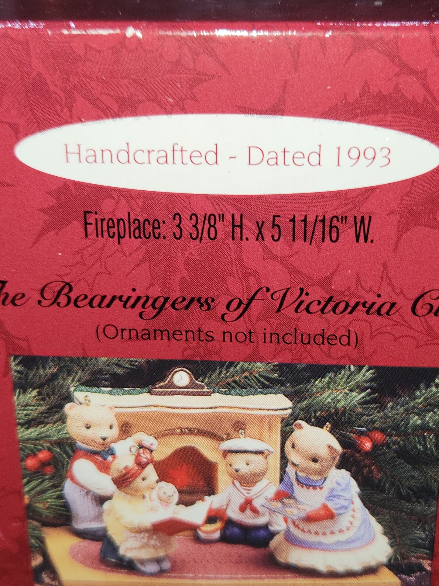 Vintage Hallmark Keepsake Lighted Tabletop Display Flickering Light Fireplace Display for The Bearingers Ornaments 1993 NO Ornaments Included ho1199