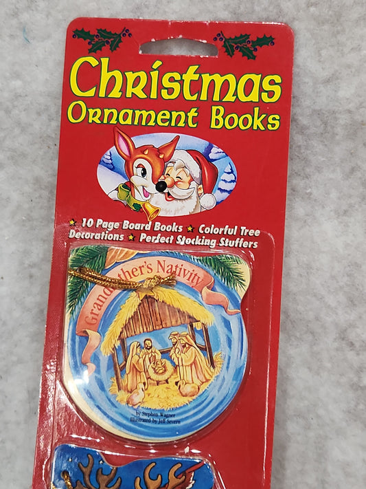Vintage GoodTimes Christmas Ornament Books Children's Stories 1993 NIP sealed NOS